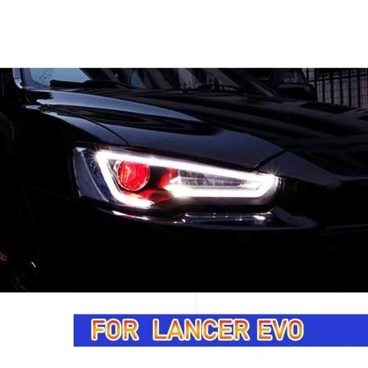 ヘッド ランプ 適用: 三菱 ランサー EX LED ヘッドライト 2009-2016 ローバルブ含まない イビルアイなし・デビル アイ AL-OO-8247 AL｜apagency02｜08