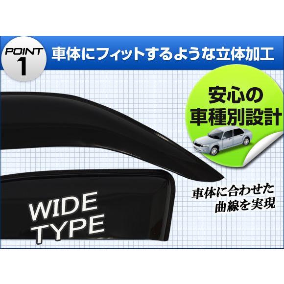サイドバイザー ニッサン NV350キャラバン E26 2012年06月〜 ワイドタイプ AP-WIDESV-CV 入数：1セット(2枚)の画像