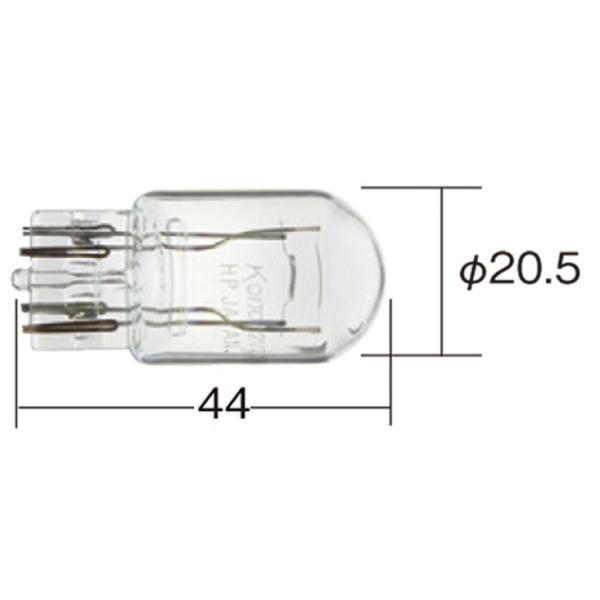 小糸製作所/KOITO ノーマル白熱バルブ トヨタ ウィッシュ ZGE2＃系 2009年04月〜2012年03月 クリア 12V 21/5W 入数：1個 P8812(ブリスターパック整理No.C-02)｜apagency｜03