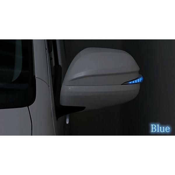 安部 AVEST VerticalArrow ドアミラーウインカー クローム×ブルーLED 塗装済