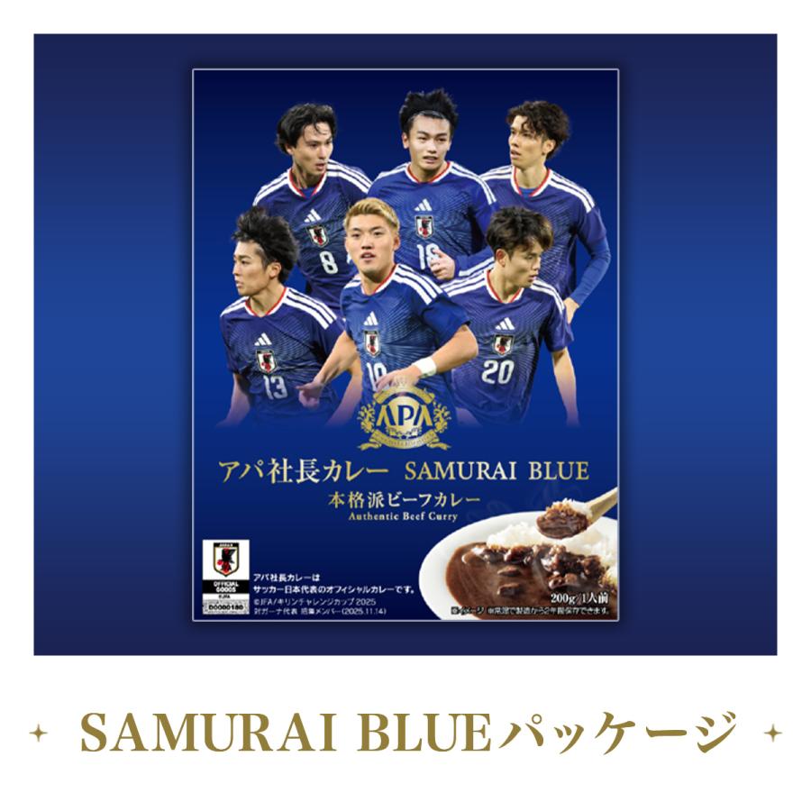キャンペーン中 SAMURAI BLUE アパ社長カレー 10個セット レトルト