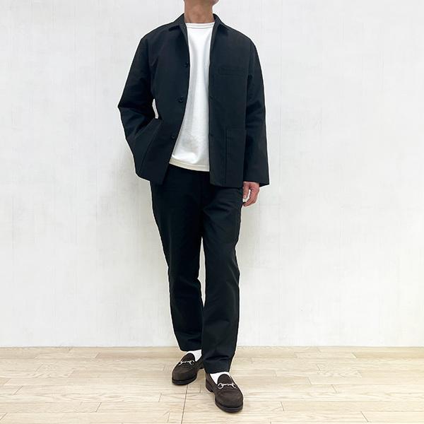 SALE 40%OFF スティルバイハンド STILL BY HAND メンズ コットン ナイロン オックスフォード ジャケット JK-02214 (BLACK) 2022春 新入荷|apakabar-style|02