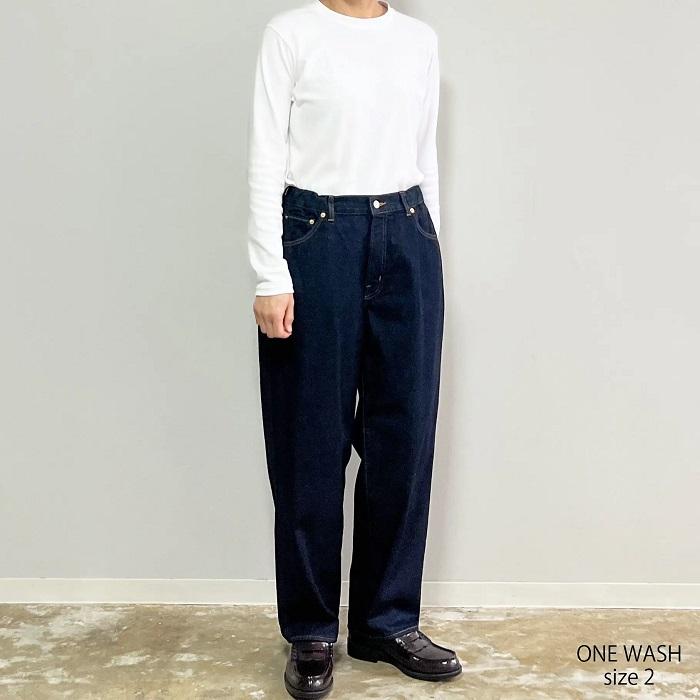 HARVESTY ハーベスティ BIG DENIM PANTS ビッグ デニムパンツ A12301 (INDIGO ONE WASH) 2024春 レディース パンツ ボトムス 新入荷 送料無料｜apakabar-style｜05