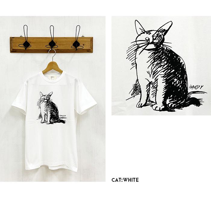 閉店SALE 20%OFF HARVESTY ハーベスティ プリント Tシャツ CAT A52411 / TOY A52412 (WHITE) 2024SS レディース トップス 新入荷｜apakabar-style｜07