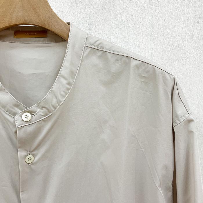 LAMOND ラモンド SOFT COTTON BAND COLLAR SHIRT LM-S-094-CT (white smoke) 2024春 メンズ トップス 新入荷 送料無料｜apakabar-style｜08