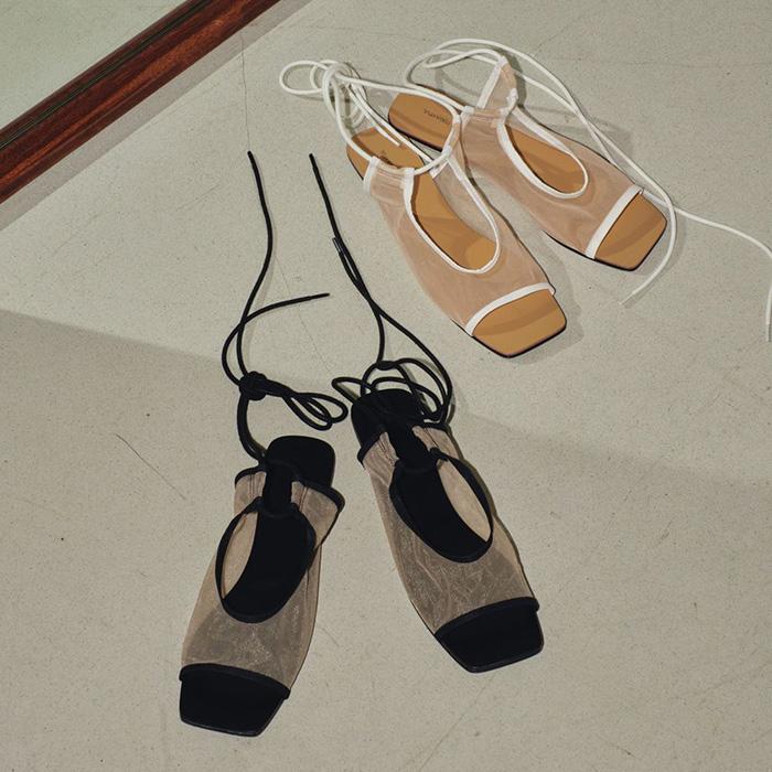 TODAYFUL トゥデイフル 予約 2024年5月下旬頃入荷予定 Laceup Mesh Sandals レースアップ メッシュ サンダル 12411013 (全2色) 2024SS クーポン使用不可｜apakabar-style｜04