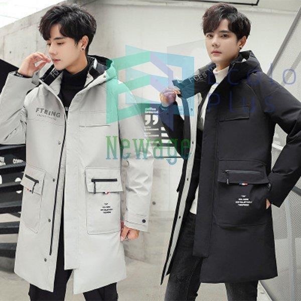 超目玉 期間限定 ダウンジャケット メンズ 軽量 ダウンコート 冬物 冬服 アウター 大きいサイズ 黒 グレー ブラック フード付き 防寒 激安 彼氏 男性 M L Xl Xxl 3xl 公式限定新作 送料無料 Nahla Ly