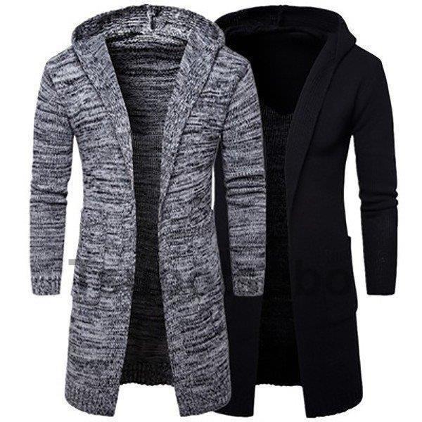メンズ カーディガン ニットセーター メンズ ニットセーター ニット ロング丈 カットソー 無地 秋物 長袖 チェスターコート カラー ブラック Arisedigital Com Br