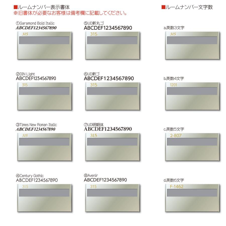 リフォーム室名札 部屋番号 3文字(3桁)付き NASTA ステンレス 表札 シール付 室名札 アパート表札 集合住宅用表札 マンション表札 lsy-ks-nr2s-h3｜apartment-doorplate｜05