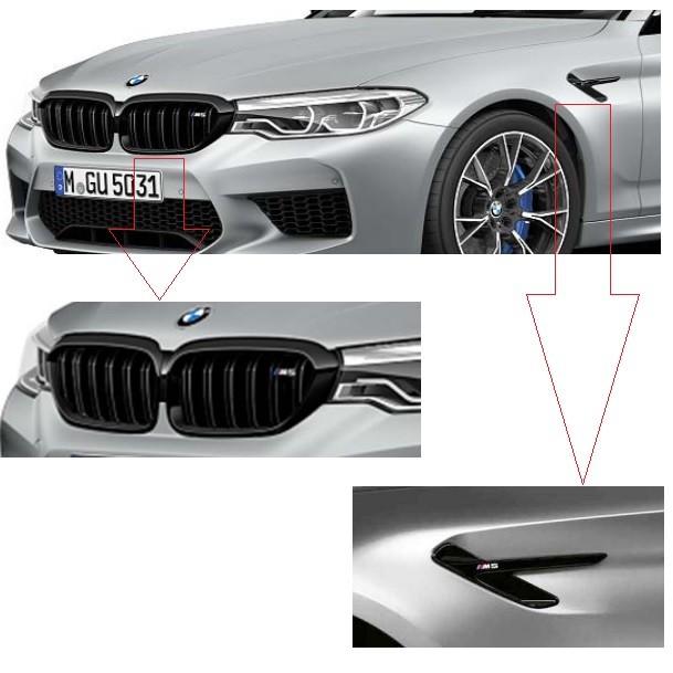  F90 M5 純正キドニーグリル•サイドギル BMW BMW純正 ブラック キドニー グリル＆ブラック サイド ギル セット