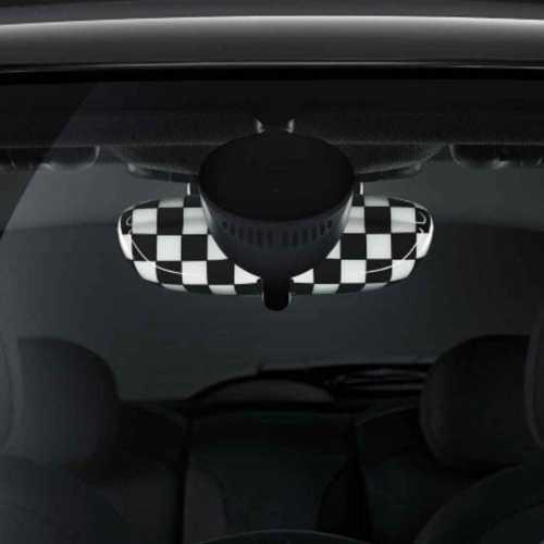BMW MINI純正 ルーム・ミラー・カバー CHEQUERED FLAG（チェッカー
