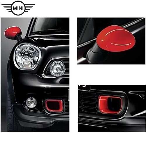 MINI純正 JCW　ミラーカバー／エアダクトセット(チリレッド) (R60)｜apdirect