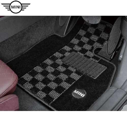  MINI 純正ラケッジマット　シャギーチェックブラックグレー F54 BMW MINI純正 フロア・マット・セット 