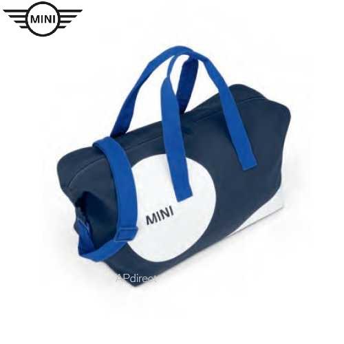 新品MINI カーフェイスダッフルバッグ　インディゴブルーホワイト　26L BMW MINI純正 MINI カー・フェイス・ダッフル・バッグ