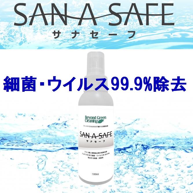 【即納可能】サナセーフ 手肌に優しい 本格除菌・消臭スプレー（容量：100ml） 携帯用｜apdirect