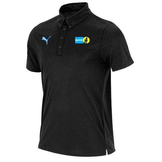 BILSTEIN ビルシュタイン オリジナル PUMA（プーマ）製 DRIVE THE LEGEND ロゴ スクエアドライニット ボタンダウン ポロシャツ 半袖　ブラック | PUMA