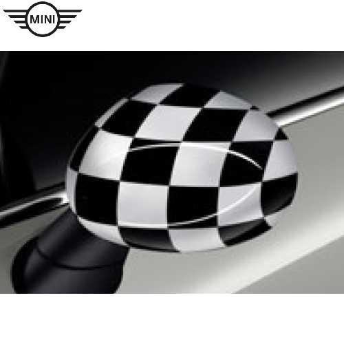 BMW MINI純正 ミラー・カバー CHEQUERED FLAG BLACK(チェッカー