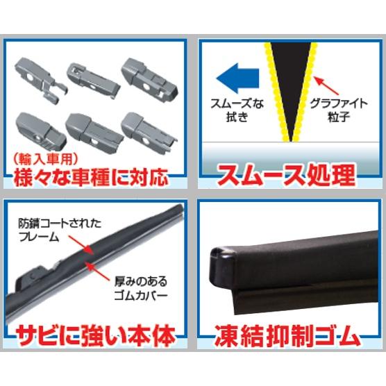 【輸入車用】レインＸ・グラファイト スノーワイパー（雪用ワイパー ）／スノーブレード／ウィンターブレード　３５０ＭＭ　マルチクリップ（品番：WI-01） |  | 02