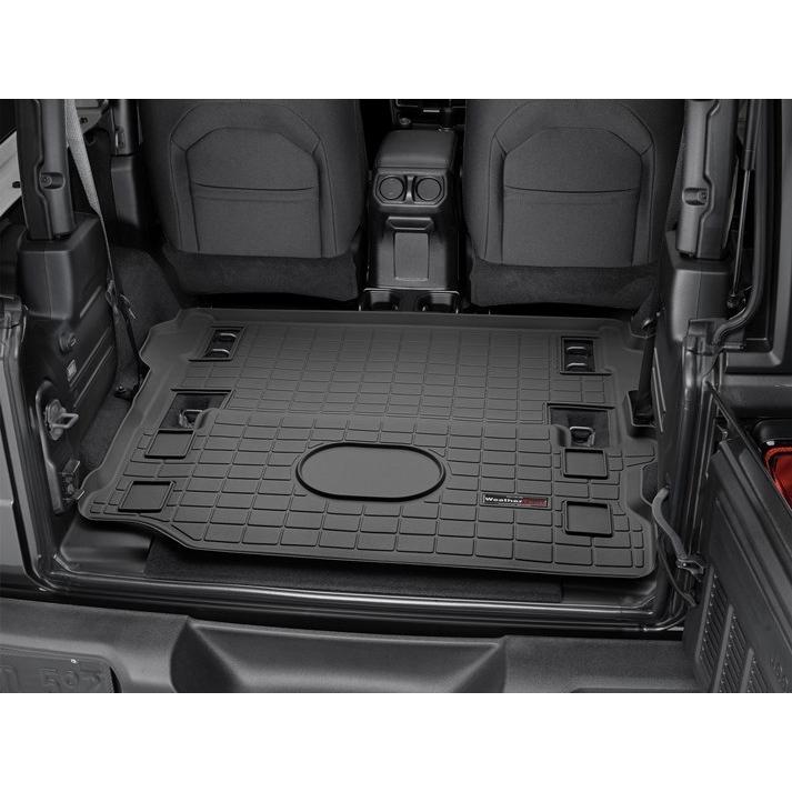 【WeatherTech正規輸入元】ジープ ラングラー(JL)(2018年〜)(※2ドア、1列目シート後ろ)カーゴライナー/ラゲッジマット(ブラック) | WeatherTech