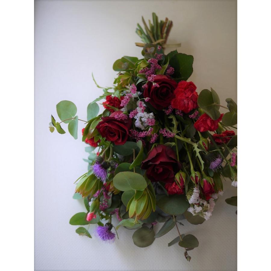 ドライになる生花のスワッグ 壁掛け☆花 ギフト 開店祝 誕生日 歓送迎