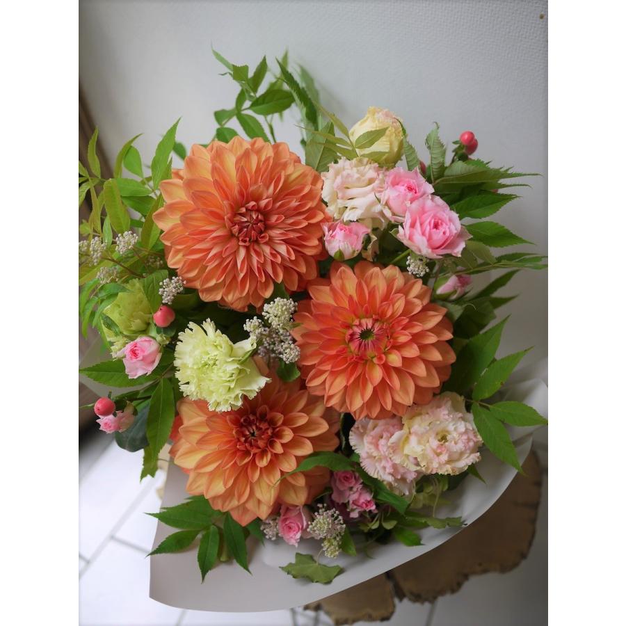 生花おまかせダリアアレンジメント ギフト 開店祝 誕生日 送別 歓送迎