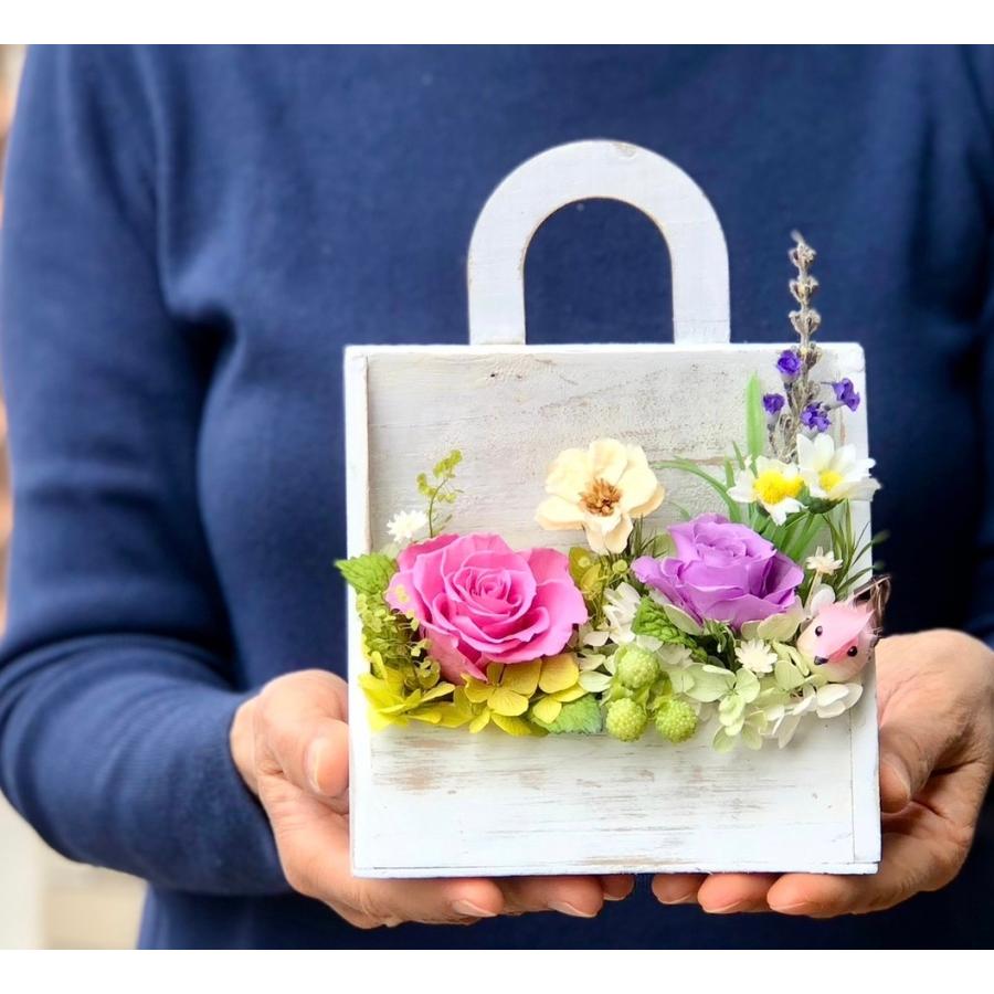 HANDMADE プリザーブドフラワー アレンジメント 母の日 ウッドショッパー プリザーブドフラワーウッドショッパーズ☆誕生日 送別 卒業