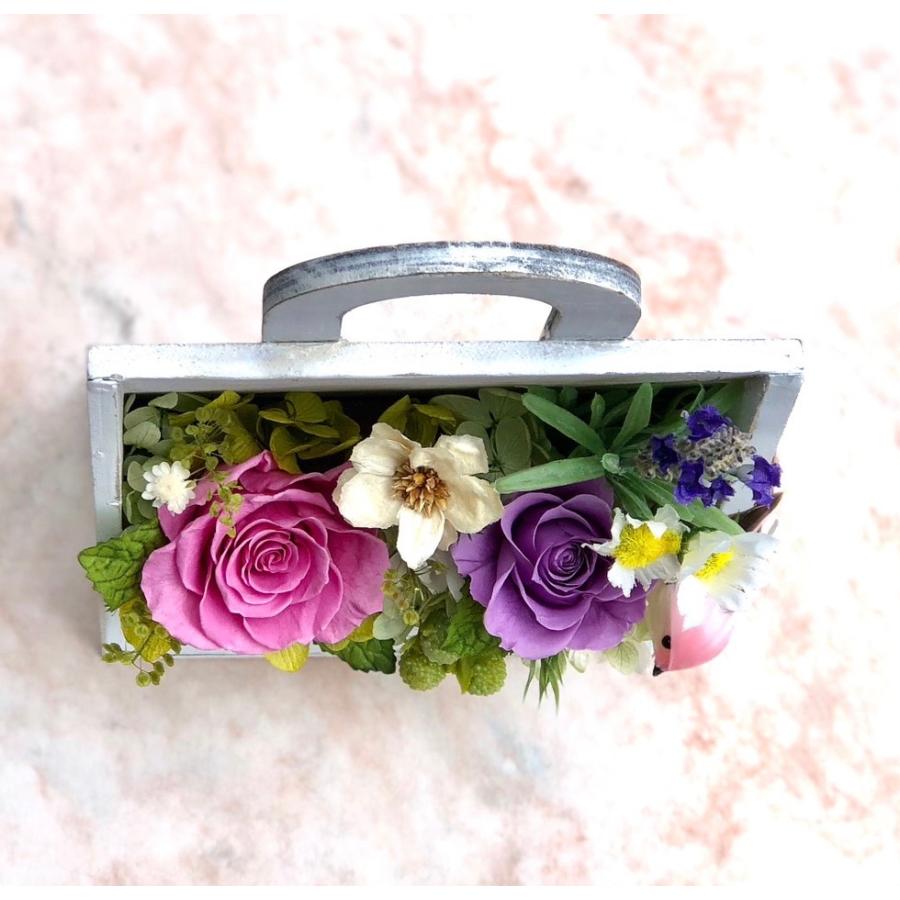 プリザーブドフラワー♡羊さんのウッドジョッパーズアレンジ ウッドショッパーズ～sweet～ プリザーブドフラワー 花結 通販