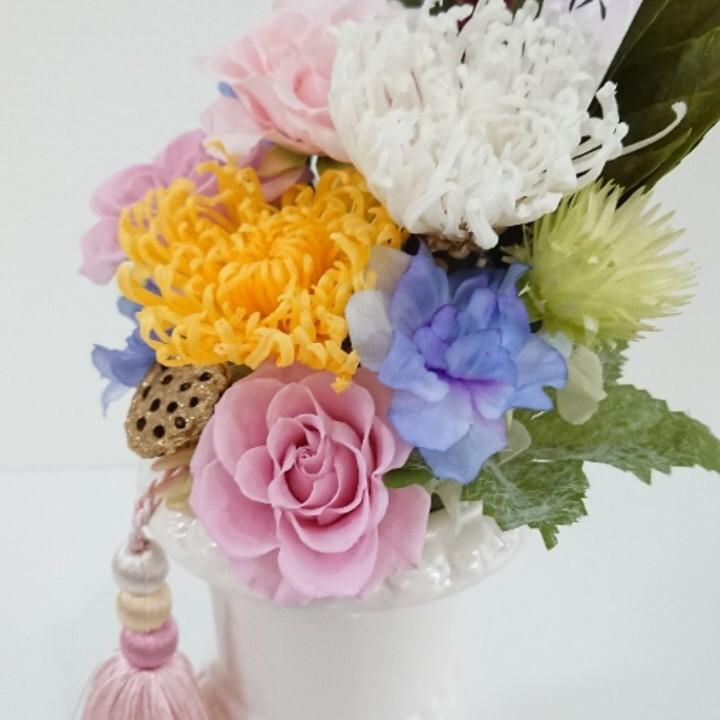 プリザーブドフラワー仏花キュートタッセル☆花 贈り物 供物