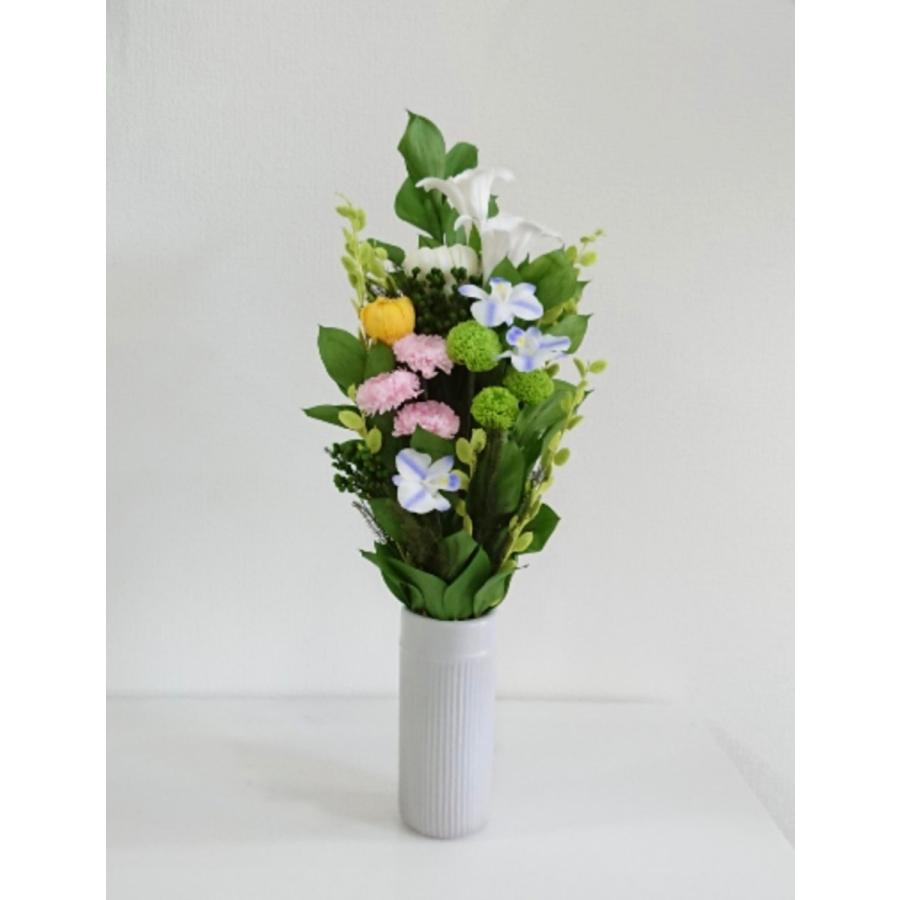 プリザーブドフラワー仏花 Ligne★花 贈り物 供物 お供え お供え花 お悔やみ 花 法事 四十九日法要 命日 喪中見舞い | 