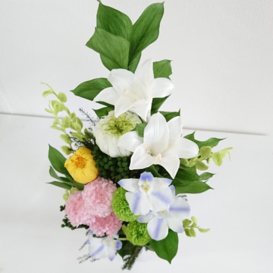 プリザーブドフラワー仏花 Ligne★花 贈り物 供物 お供え お供え花 お悔やみ 花 法事 四十九日法要 命日 喪中見舞い |  | 05