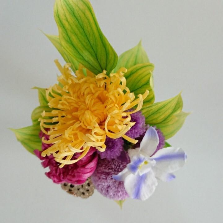 プリザーブドフラワー仏花HICHIRIKI パープル★花 贈り物 供物 お供え お供え花 お悔やみ 花 法事 四十九日法要 命日 喪中見舞い |  | 01