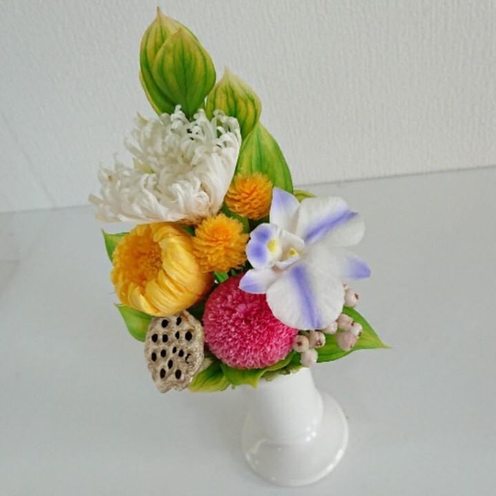 プリザーブドフラワー仏花HICHIRIKI ピンク★花 贈り物 供物 お供え お供え花 お悔やみ 花 法事 四十九日法要 命日 喪中見舞い |  | 05