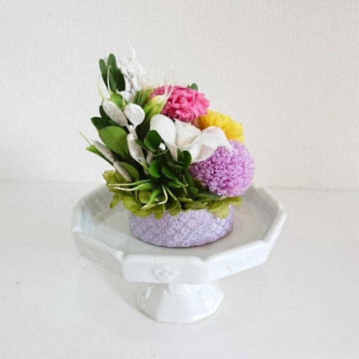 プリザーブドフラワー仏花 結 白★花 贈り物 供物 お供え お供え花 お悔やみ 花 法事 四十九日法要 命日 喪中見舞い |  | 04