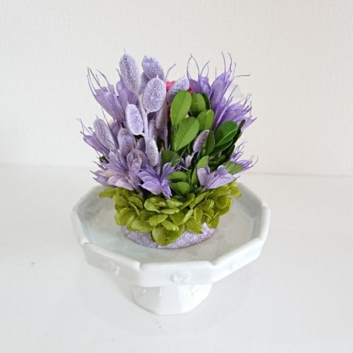 プリザーブドフラワー仏花 結 紫★花 贈り物 供物 お供え お供え花 お悔やみ 花 法事 四十九日法要 命日 喪中見舞い |  | 03