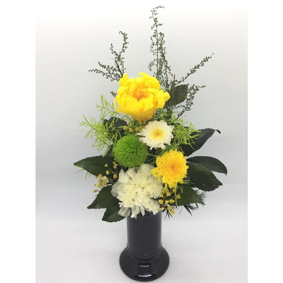プリザーブドフラワー仏花山吹★花 贈り物 供物 お供え お供え花 お悔やみ 花 法事 四十九日法要 命日 喪中見舞い | 