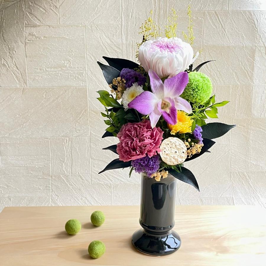プリザーブドフラワー仏花桃花★花 贈り物 供物 お供え お供え花 お悔やみ 花 法事 四十九日法要 命日 喪中見舞い | 