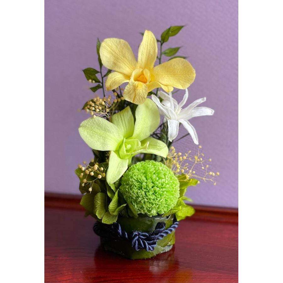 プリザーブドフラワー仏花 花ひかり黄★花 贈り物 供物 お供え お供え花 お悔やみ 花 法事 四十九日法要 命日 喪中見舞い |  | 04
