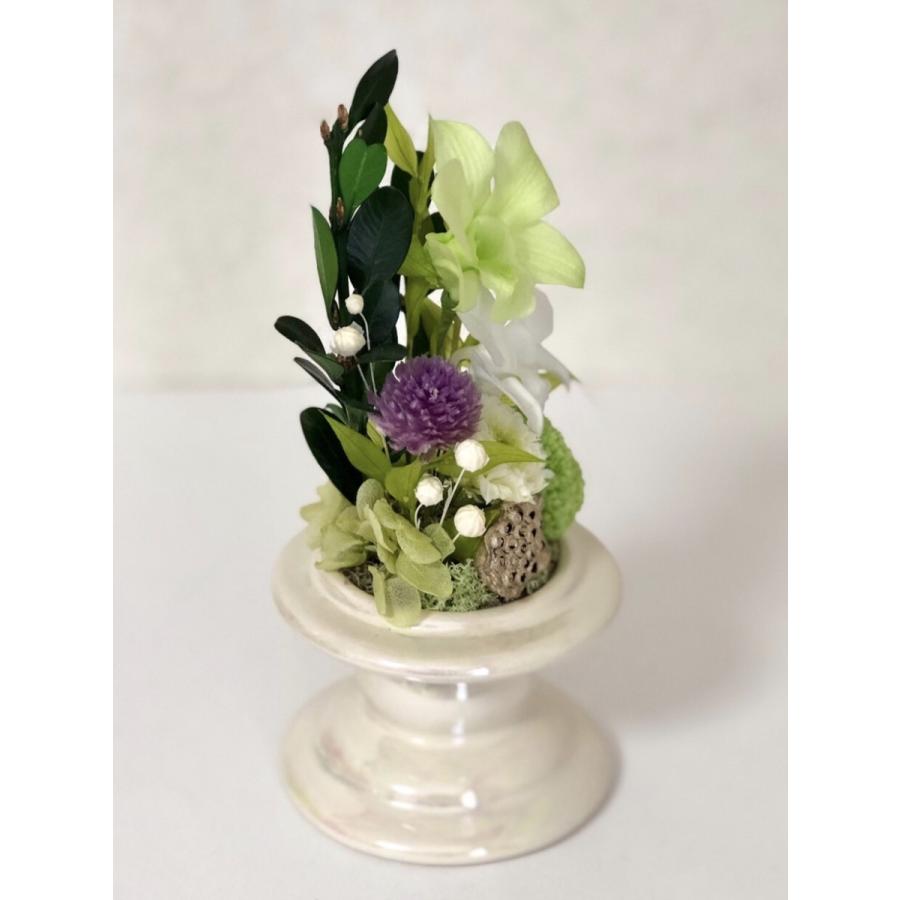 プリザーブドフラワー仏花 仏花 ツヅミM グリーン★花 贈り物 供物 お供え お供え花 お悔やみ 花 法事 四十九日法要 命日 喪中見舞い |  | 03