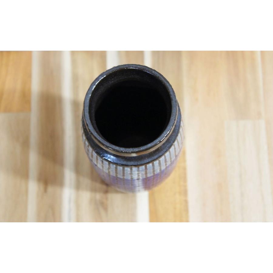 ミッドセンチュリーフラワーベー ス　北欧　スウェーデン　ウプサラエケビー　Uppsala Ekeby　鎬模様　ストライプ |  | 02