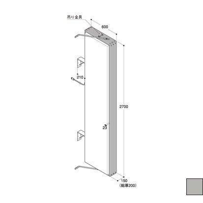 アルミ 7?12尺 ad-9215 シルバー w600×h2700