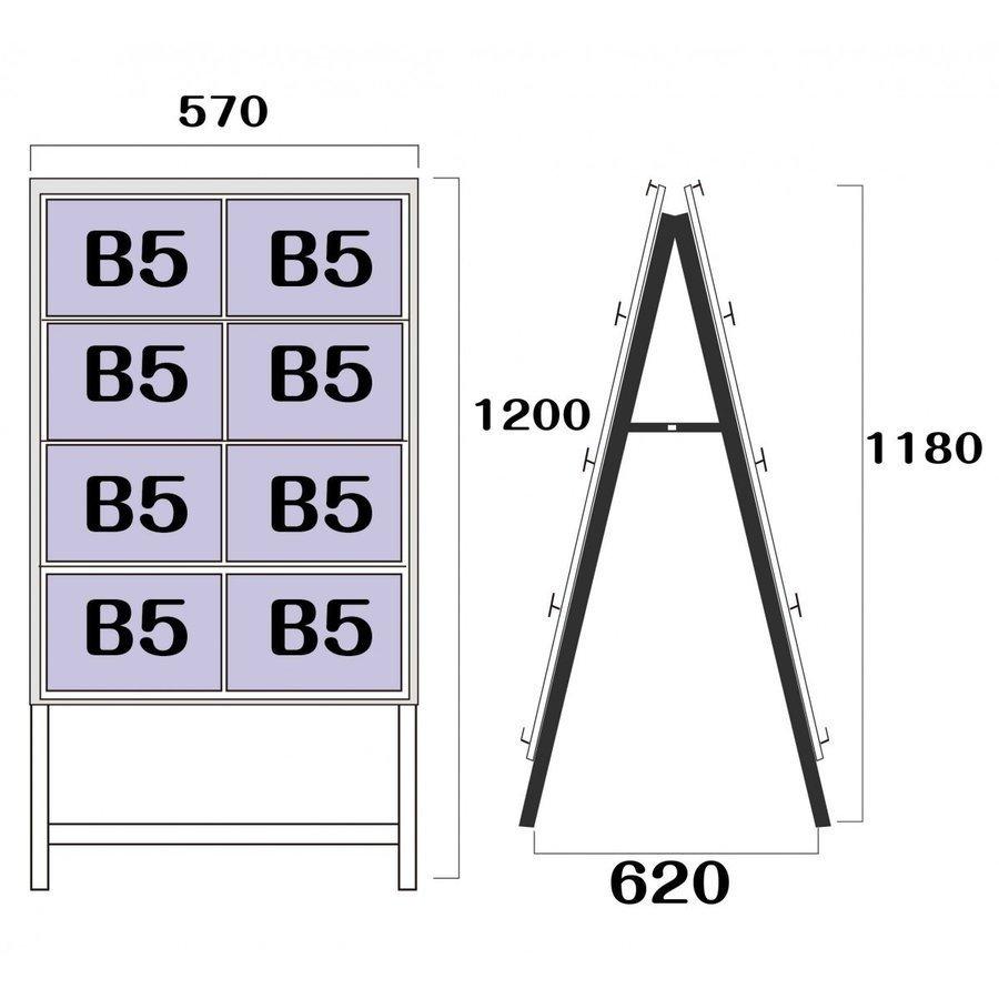 看板　店舗用看板　アルミスタンド　カードケーススタンド看板　B5横8両面ハイ