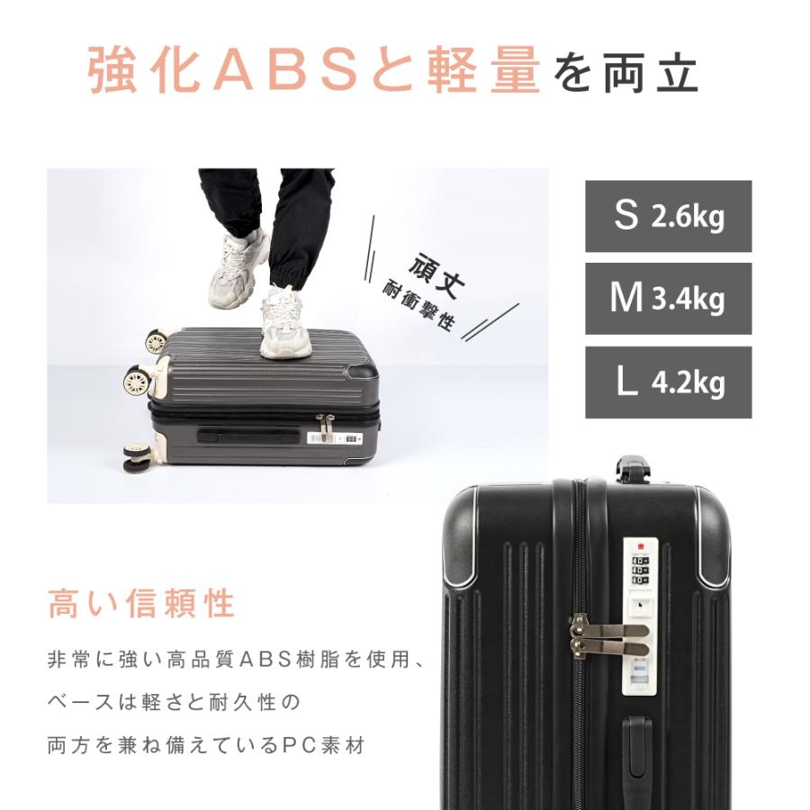スーツケース 機内持ち込み キャスター取り外し キャリーバッグ S/M/L