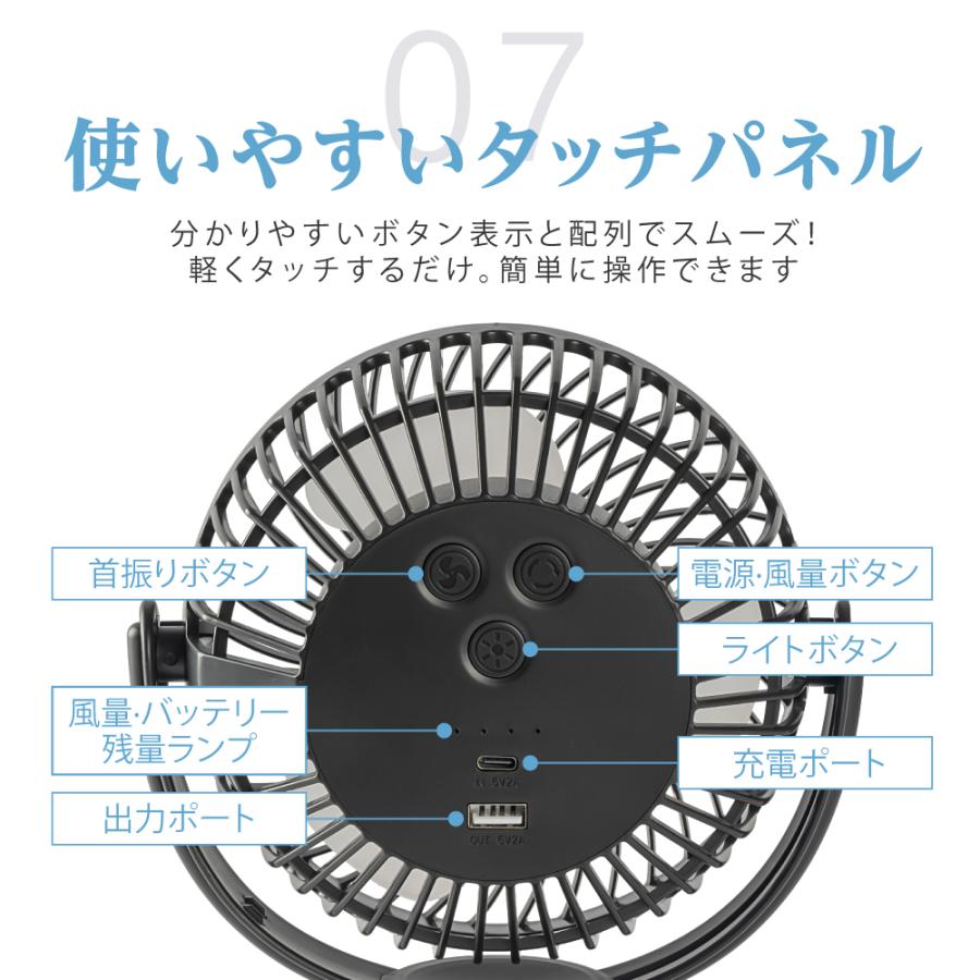 Snap-on LED卓上扇風機 卓上扇風機 18cm 風量2段階 切タイマー 山善 YDT-F187（WB
