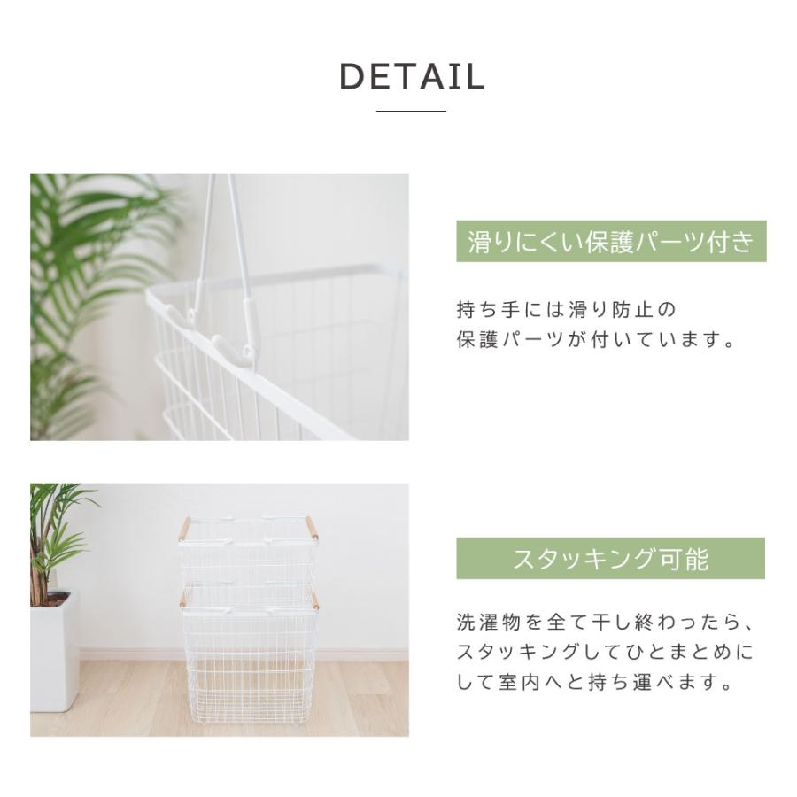 ランドリーバスケット キャスター付き 2段 収納ラック 洗濯かご ランドリー収納 洗濯物入れ バスケット スチール 大容量 持ち手付き 脱衣かご 洗面所 zk-rb02