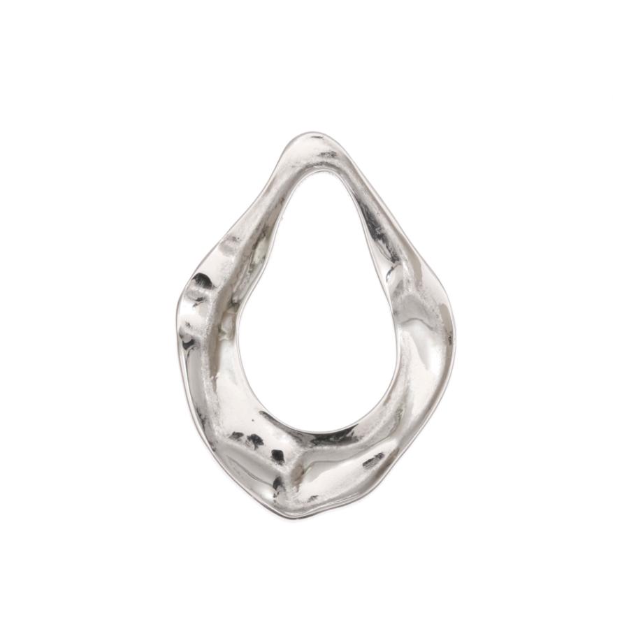 [4個] サージカルステンレス チャーム 幾何学ドロップ [ 銀 シルバー ] パーツ  素材 金属アレルギー対応 |  | 01