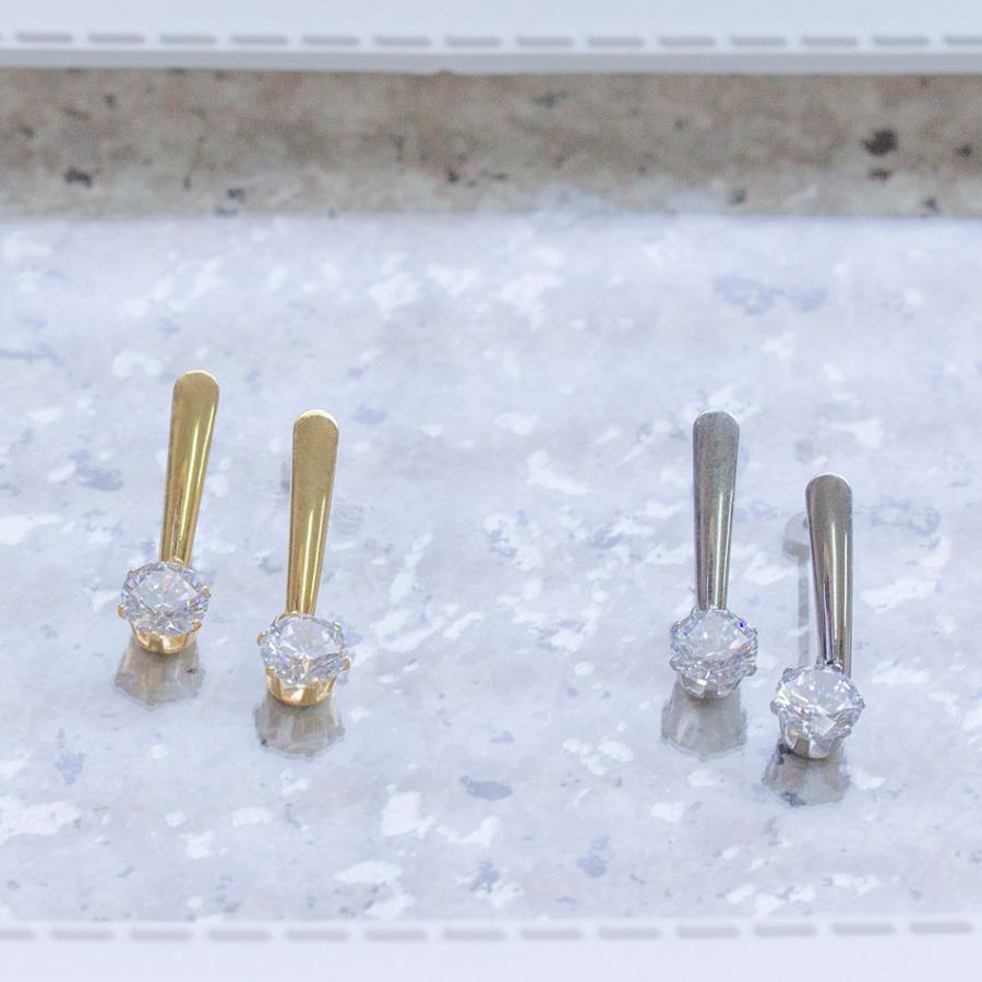[10個]【 ポストのみ 】  バーピアス  棒 ［ 銀 シルバー ］ サージカルステンレス パーツ 金具 金属アレルギー 金アレ P3-05 |  | 03