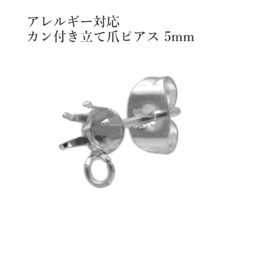 10個 サージカルステンレス カン付き 立て爪 5mm ピアス 銀 シルバー キャッチ付き パーツ 金アレ Ktp5s10 アップフェル Yahoo 店 通販 Yahoo ショッピング