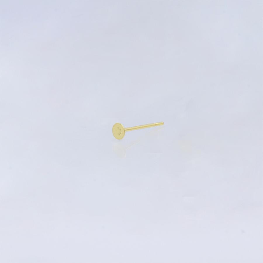 [100個]  丸皿3mm ピアス [ゴールド金] キャッチ付き サージカルステンレス P1-01 パーツ 金属アレルギー対応 |  | 02