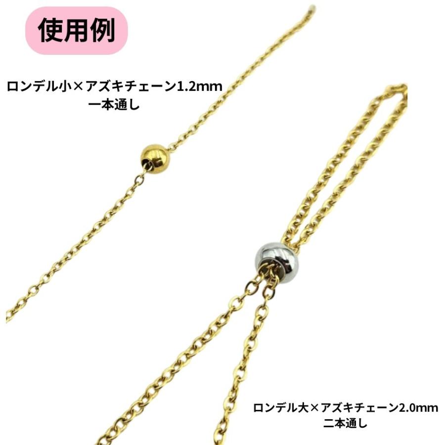 10個］ ロンデル 5.5mm 中 ［ 銀 シルバー ］ サージカルステンレス 