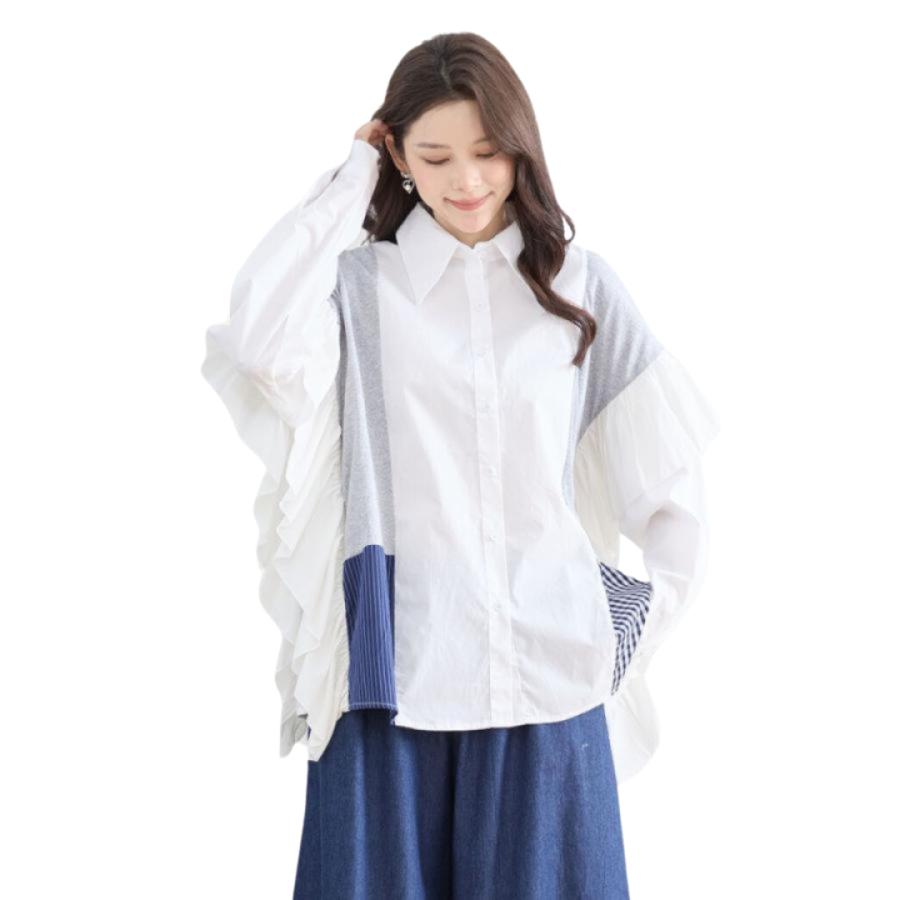 2025 Drawer フリル付きホワイトTシャツ 500102_086_101_1133_ck-2025-